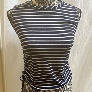 Livi by Olivia Rae - Navy and white striped sleeveless top